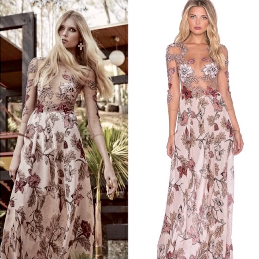For Love and Lemons Sierra Maxi Dress XS rare